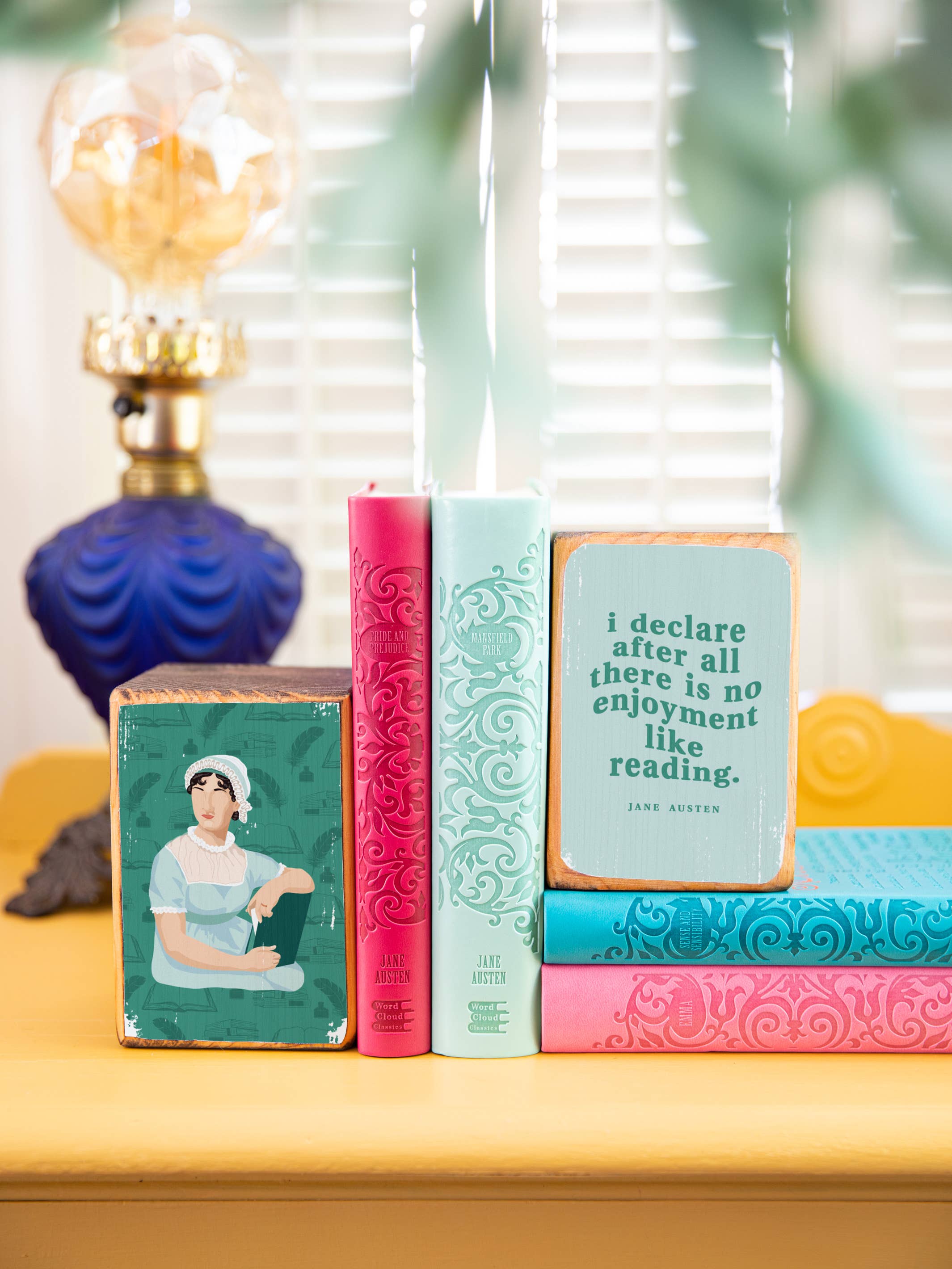 Jane Austen Reading Quote Bookend Set National Women's History Museum