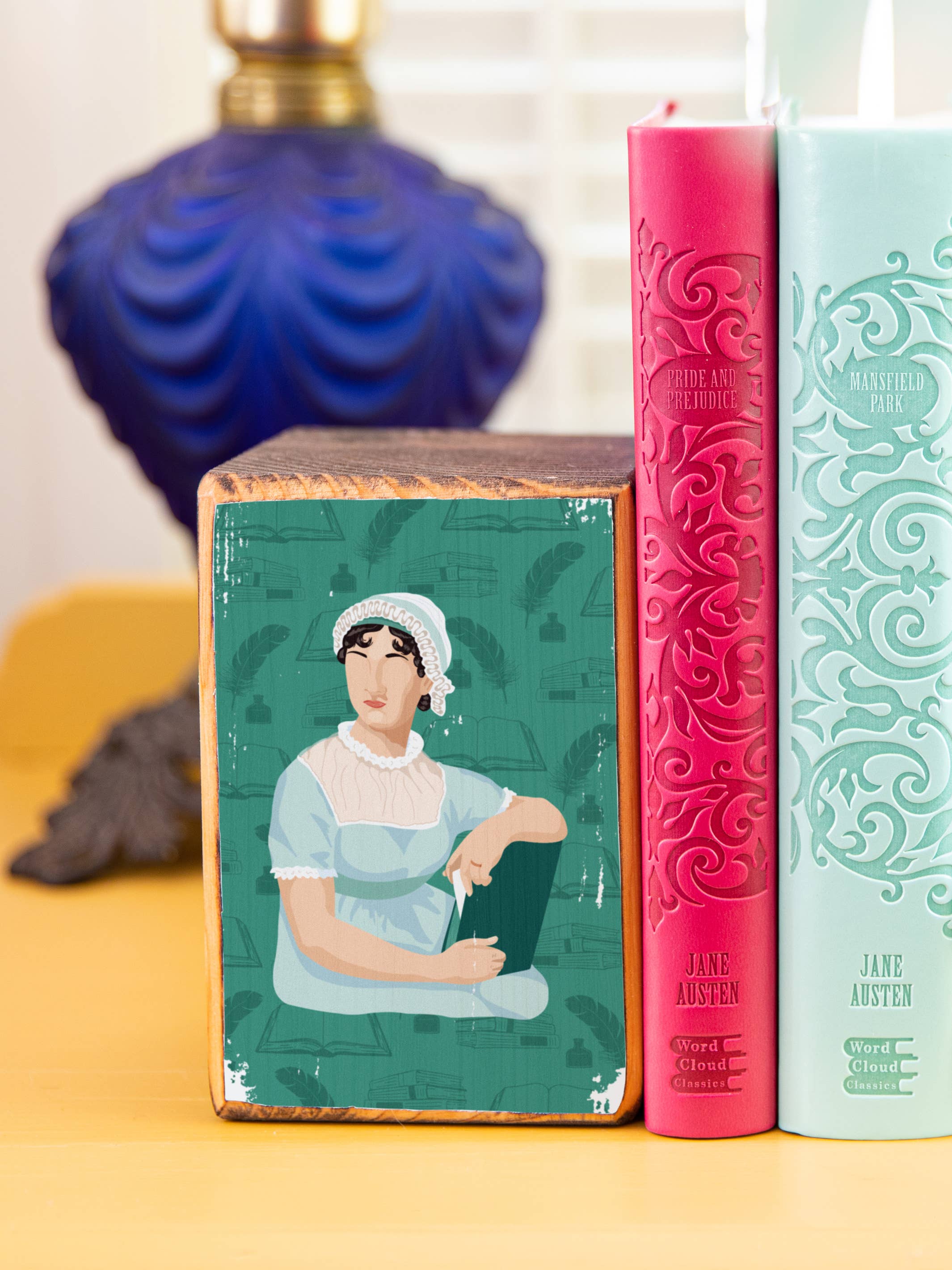 Jane Austen Reading Quote Bookend Set National Women's History Museum