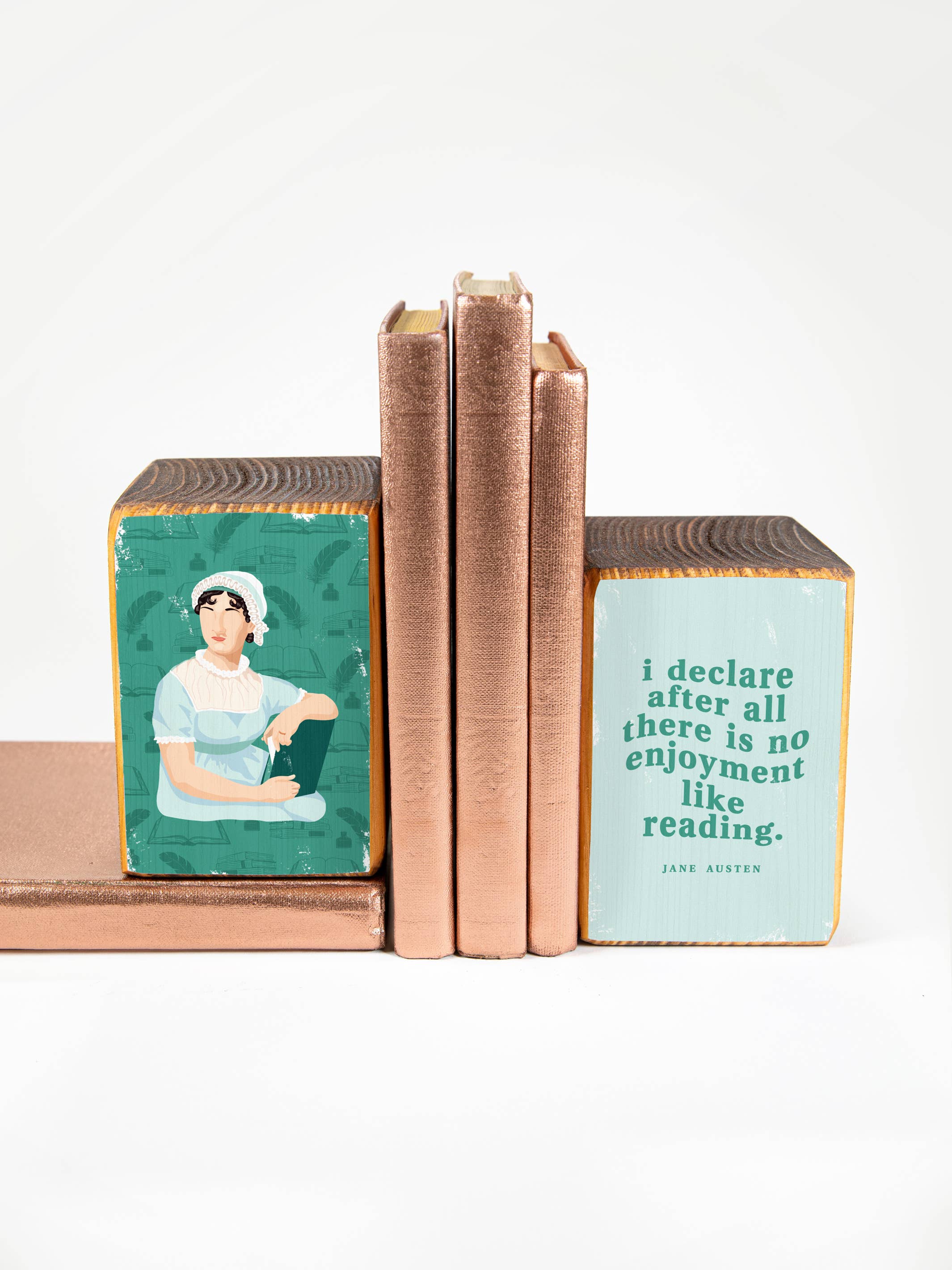 Jane Austen Reading Quote Bookend Set National Women's History Museum