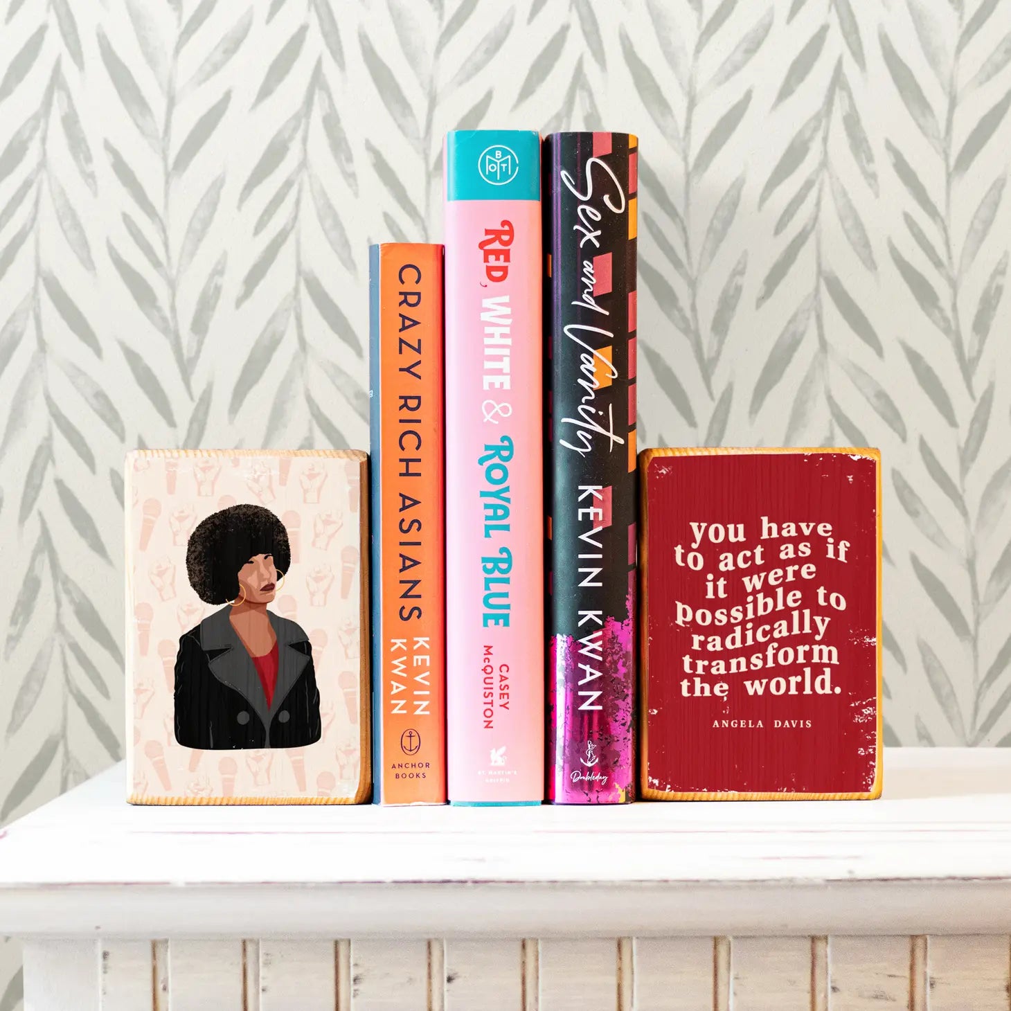 Angela Davis Reading Quote Bookend Set National Women's History Museum