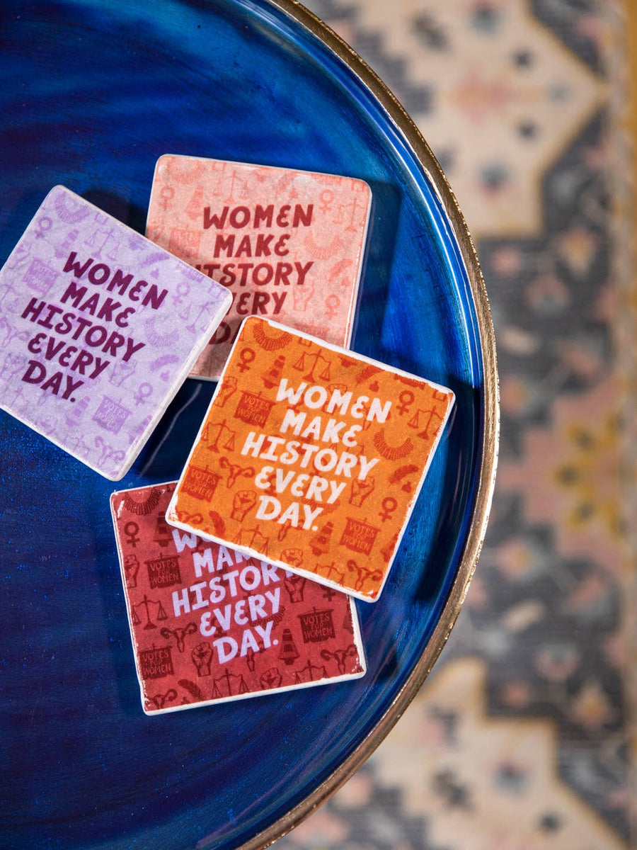 Women Make History Every Day Coaster Set