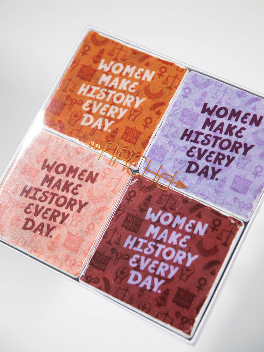 Women Make History Every Day Coaster Set