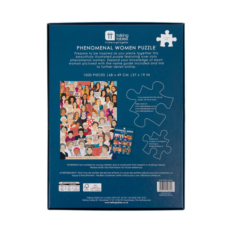 Phenomenal Women 1000-Piece Puzzle with Poster and Trivia