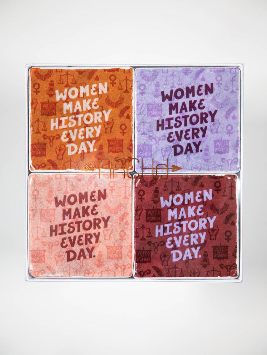 Women Make History Every Day Coaster Set