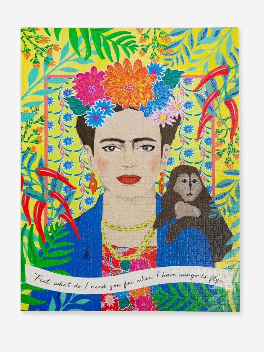 1000-Piece Frida Kahlo Puzzle with Poster and Trivia