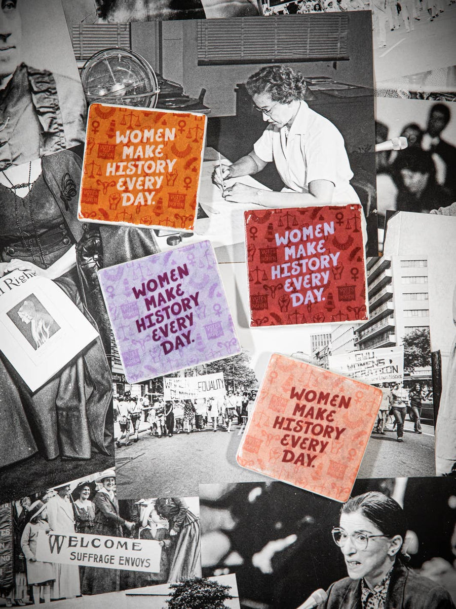 Women Make History Every Day Coaster Set