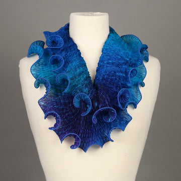 Blue Infinity Silk Scarf