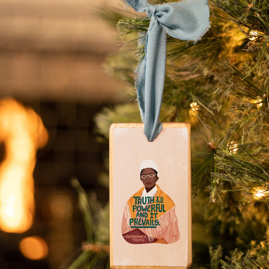 Sojourner Truth Wood Holiday Ornament